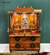 South Indian Style Solid Sheesham Wood Pooja Mandapam