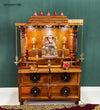 South Indian Style Solid Sheesham Wood Pooja Mandapam