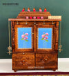 South Indian Style Solid Sheesham Wood Pooja Mandapam
