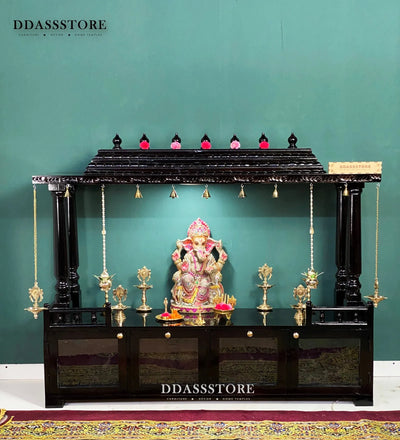 South Indian Style Solid Sheesham Wood Pooja Mandapam