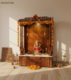 South Indian Style Solid Sheesham Wood Pooja Mandapam | Pooja Altar