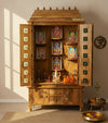 South Indian Style Solid Sheesham Wood Pooja Mandapam | Pooja room mandir designs - D'DASS Store