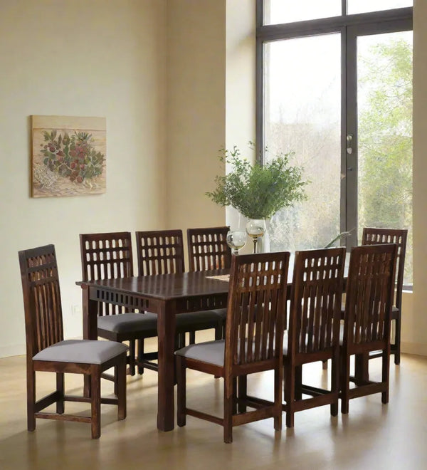 Teakwood Haven Wood 8 Seater Dining Set 