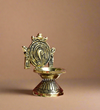 Traditional Brass Balaji Shankh Chakra Diya for Home Temple | DDASSBR06 - D'DASS Store