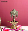 Traditional Brass Balaji Shankh Chakra Diya for Home Temple | DDASSBR09