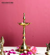 Traditional Brass Oil lamp Nilavilakku Diya for Home Temple