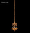 Traditional Brass Vishnu Shankh Chakra Hanging Diya Lamp