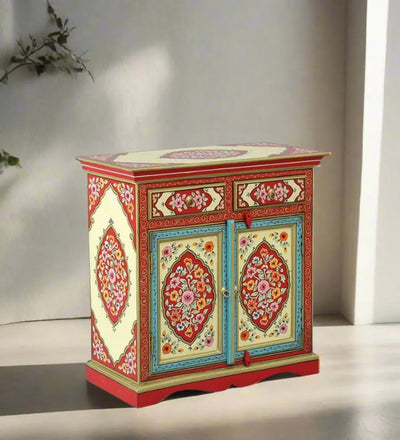 Udaipur Wooden Handpainted Console & Side Table