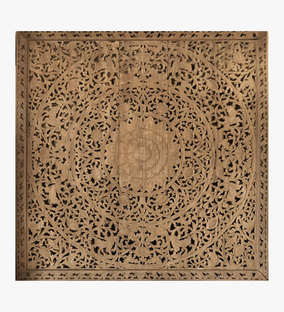 Mewar Majesty Large Grand Carved Wooden Wall Art or Ceiling Panel with Frame - D'DASS Store