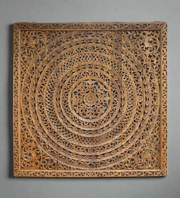 Jodhana Large Handmade Relief Carving Tropical Home Decor with Frame - D'DASS Store