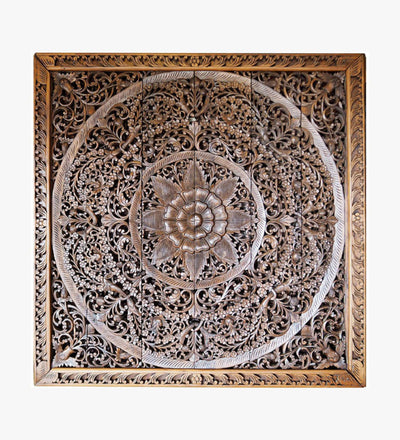 Mysore HandCrafted Bed Headboard with Frame - D'DASS Store