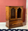 Wooden Pooja Mandir With Door For Home & Office