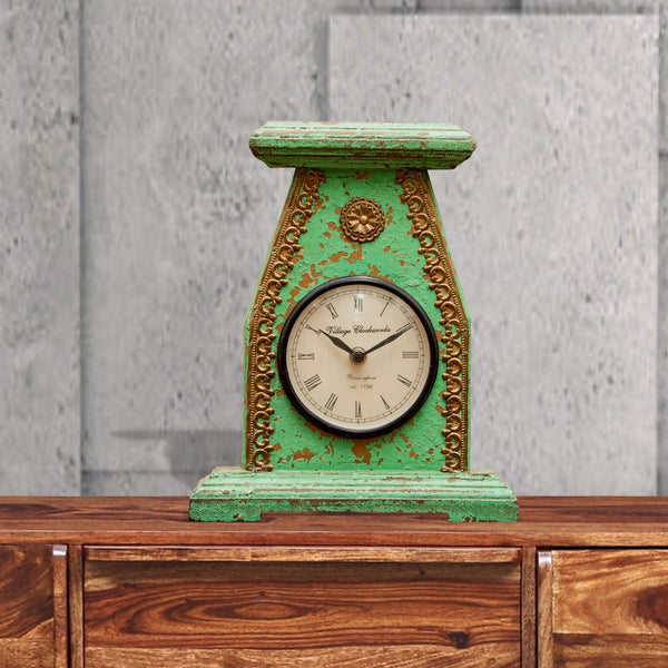 Vintage Style Antique Wooden Table Clock for Office