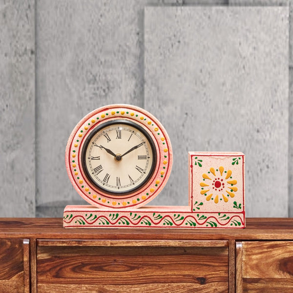 Vintage Style Antique Wooden Table Clock for Office | Office Gift