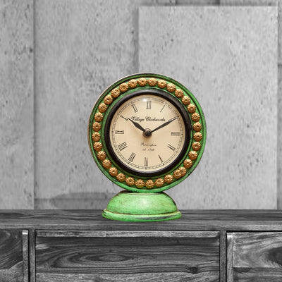 Vintage Style Antique Wooden Table Clock for Office | Ramjan Gift