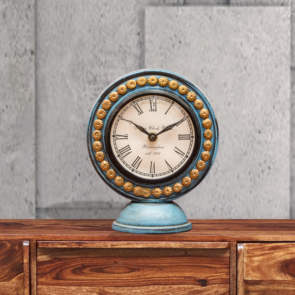 Vintage Style Antique Wooden Table Clock for Office 