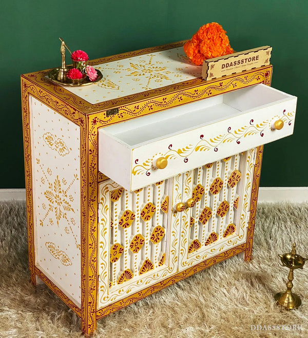Wooden Puja Temple Cabinet for Home | WT2425Cabinet_RG - D'DASS Store