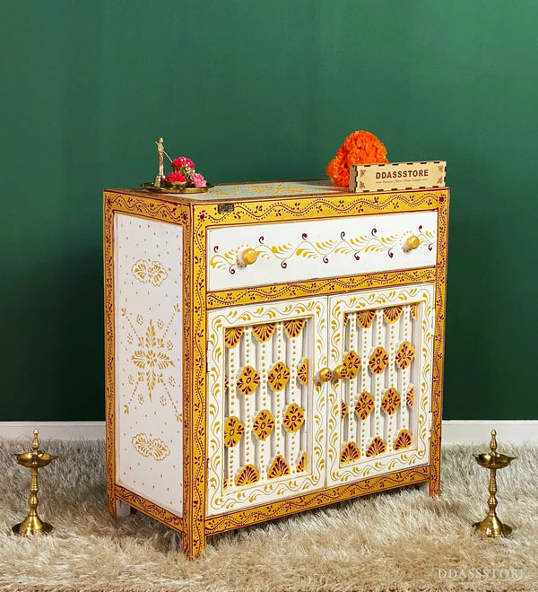 Wooden Puja Temple Cabinet for Home | WT2425Cabinet_RG - D'DASS Store