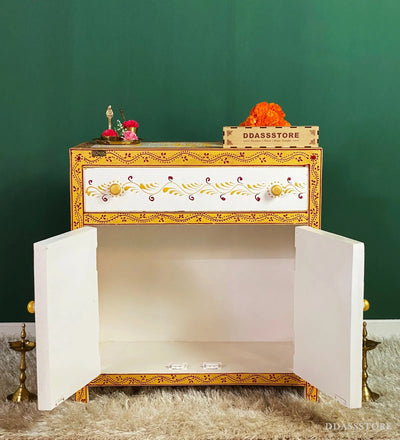 Wooden Puja Temple Cabinet for Home | WT2425Cabinet_RG - D'DASS Store