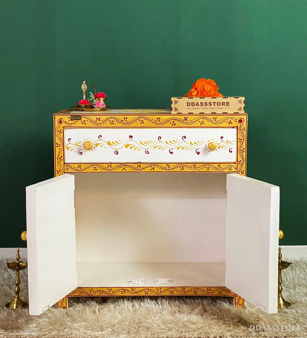 Wooden Puja Temple Cabinet for Home | WT2425Cabinet_RG - D'DASS Store