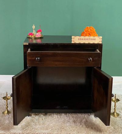 Wooden Puja Temple Cabinet for Home | WT2425Cabinet_Dist - D'DASS Store