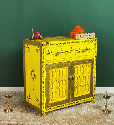 Wooden Puja Temple Cabinet for Home | WT2425Cabinet_YG