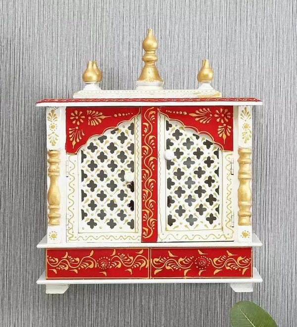 Wall Hanging Puja Temple Sheesham and MDF Wooden For Home