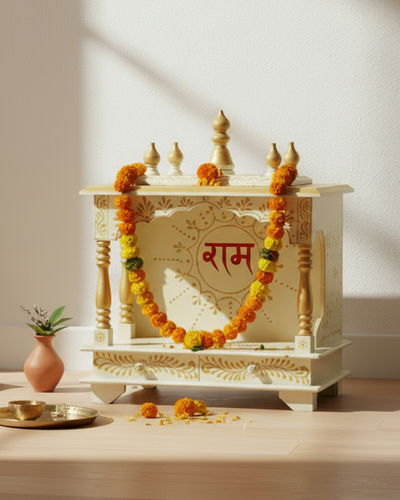 Wall Hanging Puja Temple Sheesham and MDF Wooden For Home | DDASSWT1822 RAM - D'DASS Store