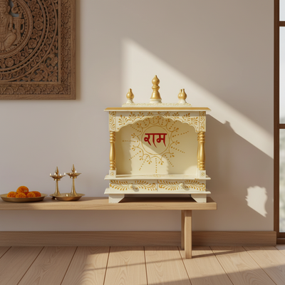 Wall Hanging Puja Temple Sheesham and MDF Wooden For Home | DDASSWT1822 RAM - D'DASS Store