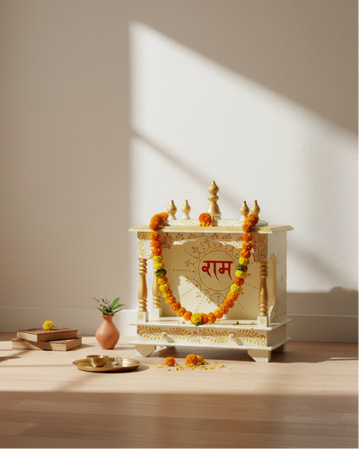 Wall Hanging Puja Temple Sheesham and MDF Wooden For Home | DDASSWT1822 RAM - D'DASS Store