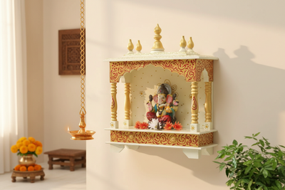 Wall Hanging Puja Temple Sheesham and MDF Wooden For Home | DDASSWT1822 RG - D'DASS Store