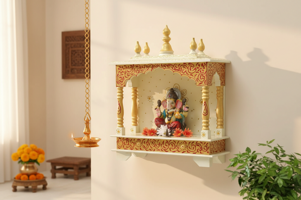 Wall Hanging Puja Temple Sheesham and MDF Wooden For Home | DDASSWT1822 RG - D'DASS Store