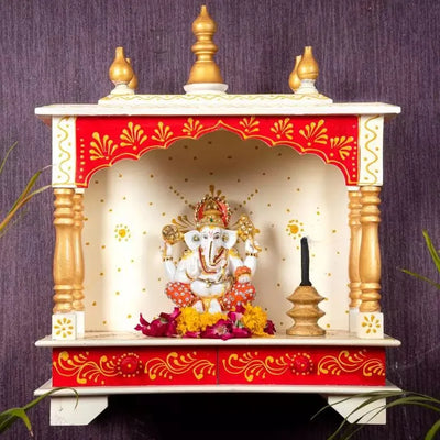 Wall Hanging Puja Temple Sheesham and MDF Wooden For Home