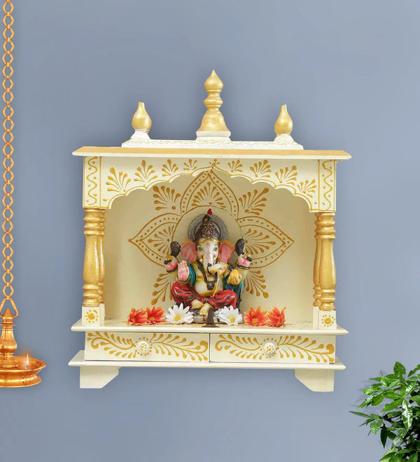 Wall Hanging Puja Temple Sheesham and MDF Wooden For Home