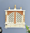Wall Hanging Sheesham MDF Wooden Pooja Temple Puja Mandap