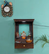 Wall Hanging Solid Sheesham Wooden Home Temple Puja Chowki | Ganesh Chaturthi Puja