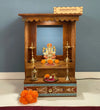 Wall Hanging Solid Sheesham Wooden Home Temple Puja Chowki | Ganesh Chaturthi Puja