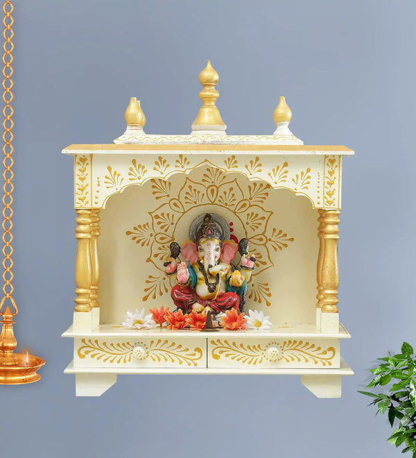 Wall Hanging Wooden Home temple For Pooja