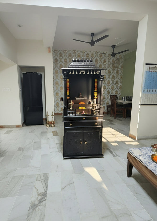 Ram Darbar Temple - South Indian Style Solid Sheesham Wood Pooja Mandir - D'DASS Store