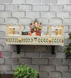 White&Gold Wall Hanging Wooden Home Shelf temple for Pooja | Ganesh Chaturthi Special