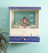 White Sheesham MDF Wood Pooja Mandir For Home & Office