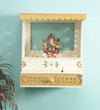 White Sheesham MDF Wood Pooja Mandir For Home & Office
