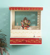 White Sheesham MDF Wood Pooja Mandir For Home & Office