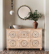 White Solid wood HandCarved Console & Side Table