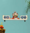 White Wall Hanging Wooden Home Shelf temple for Pooja