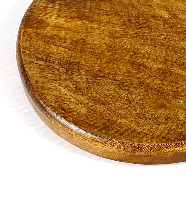 Wood Chopping Board | Round Shape Cutting Board | Pizza Platter | Wooden Chopper Board for Cutting of Vegetables and Fruits - D'DASS Store