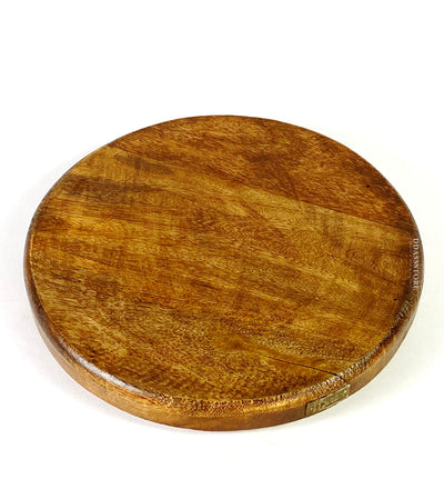 Wood Chopping Board | Round Shape Cutting Board | Pizza Platter | Wooden Chopper Board for Cutting of Vegetables and Fruits - D'DASS Store