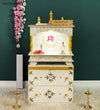 Wooden Pooja Temple & Puja Mandap with Cabinet for Home