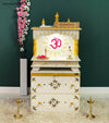 Wooden Pooja Temple & Puja Mandap with Cabinet for Home