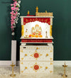 Wooden Pooja Temple & Puja Mandap with Cabinet for Home